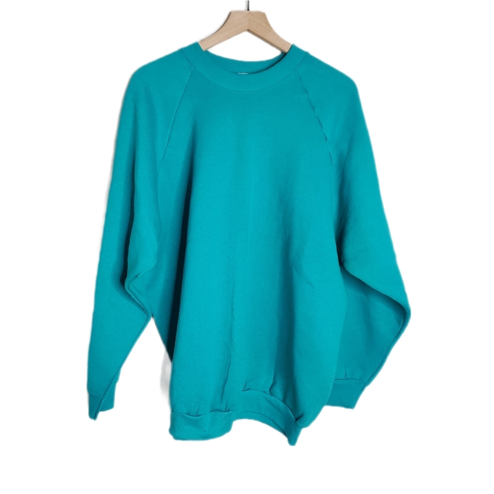 VTG NEW 1990s Fruit Of The Loom Casual Green Crewneck Sweatshirt PLUS SIZE 2XL
